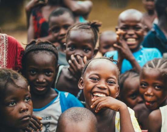 African kids of Adventist elementary school kids.