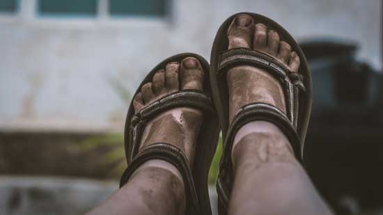 Dirty feet as Jesus taught by foot washing lessons of humility & servanthood & Adventists refer as Ordinance of Humility