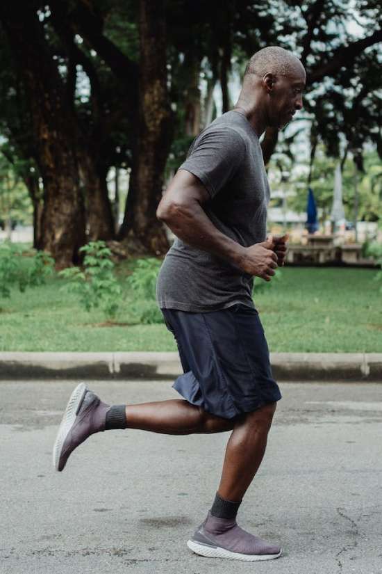 A man jogging for exercise
